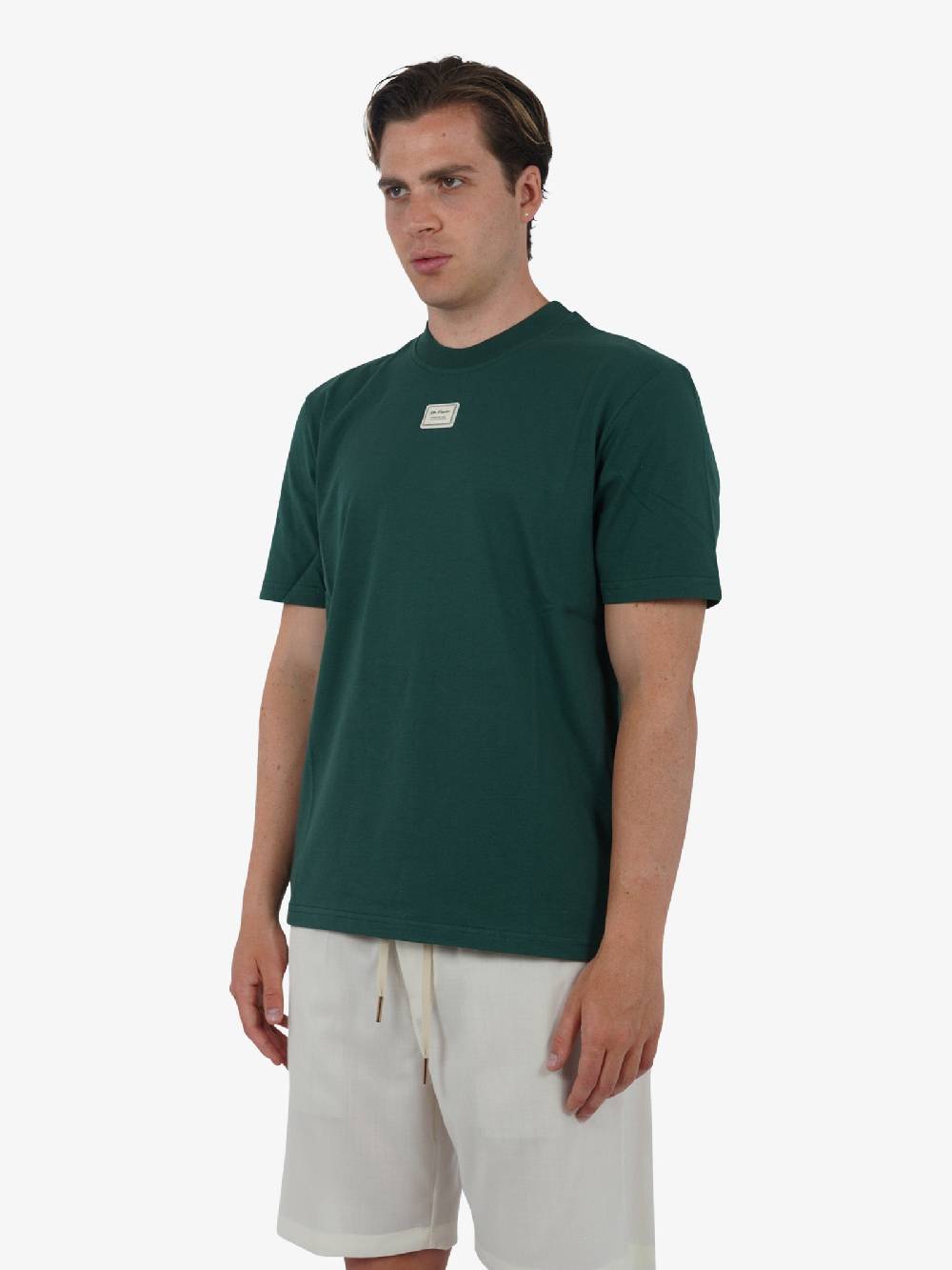 YES LONDON T-shirt XM4116 uomo cotone verde Fino Al -60%