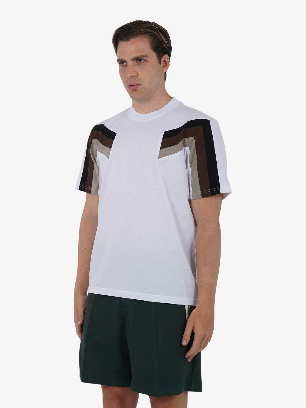 PRET A PORTER T-shirt girocollo con stampa M9M2752 uomo cotone bianco Affare Del Giorno