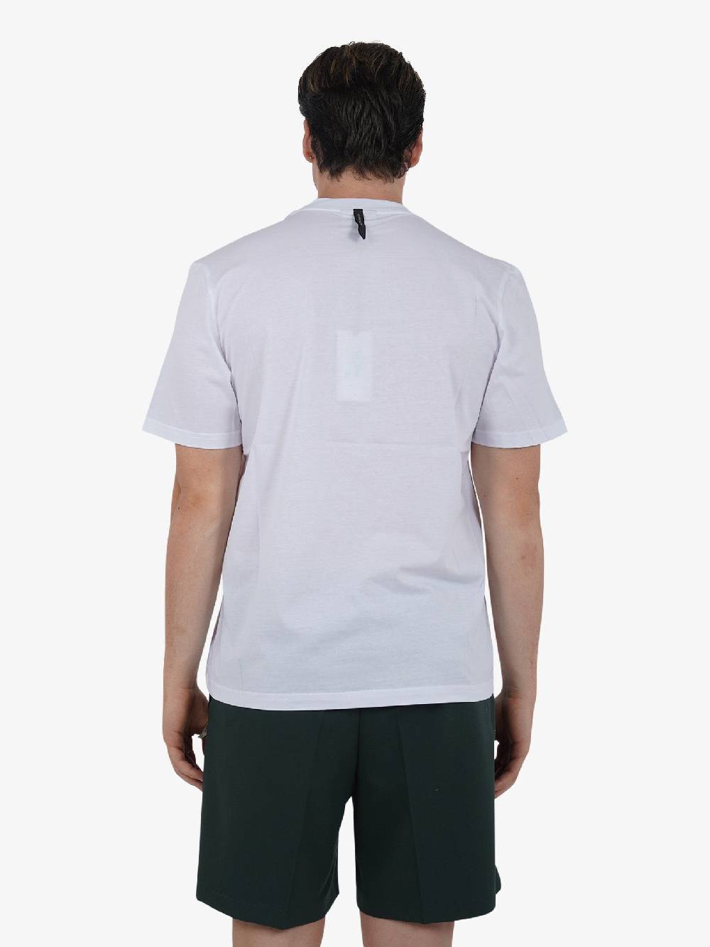 PRET A PORTER T-shirt girocollo con stampa M9M2752 uomo cotone bianco Affare Del Giorno
