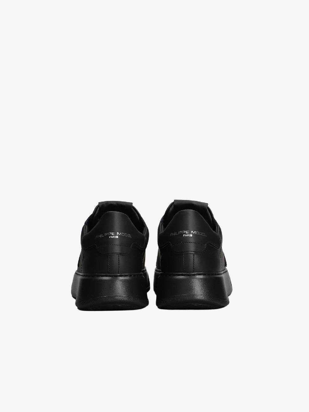 PHILIPPE MODEL Sneaker Temple Veau - Noir Blanc Prezzo Ridotto