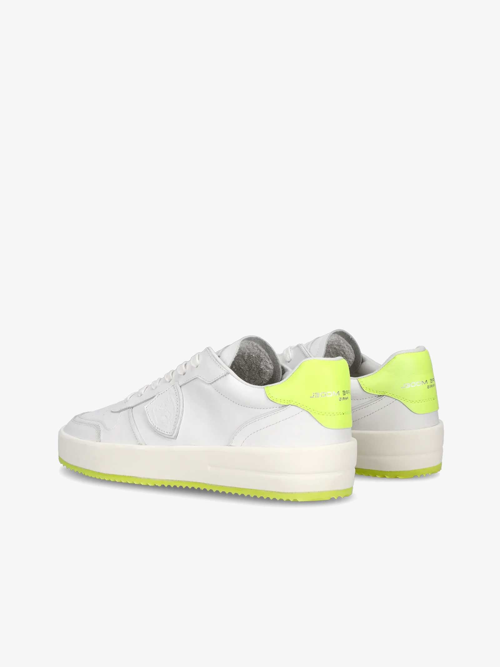 PHILIPPE MODEL Sneakers Nice Low VNLU uomo pelle bianco Offerte esclusive