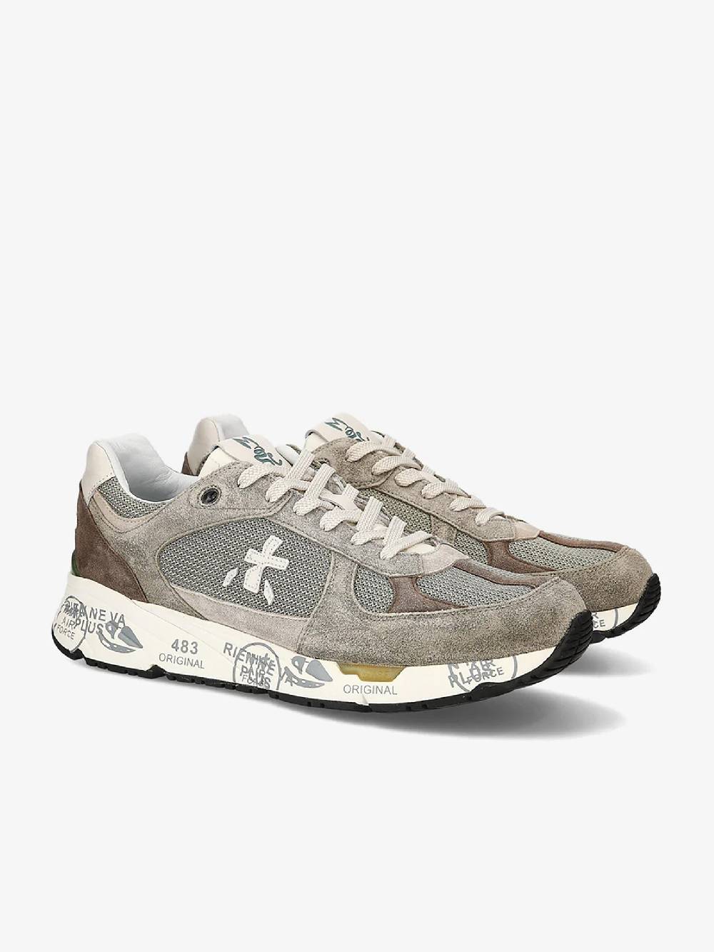 PREMIATA Sneakers MASE 6627 uomo pelle grigio Nuova