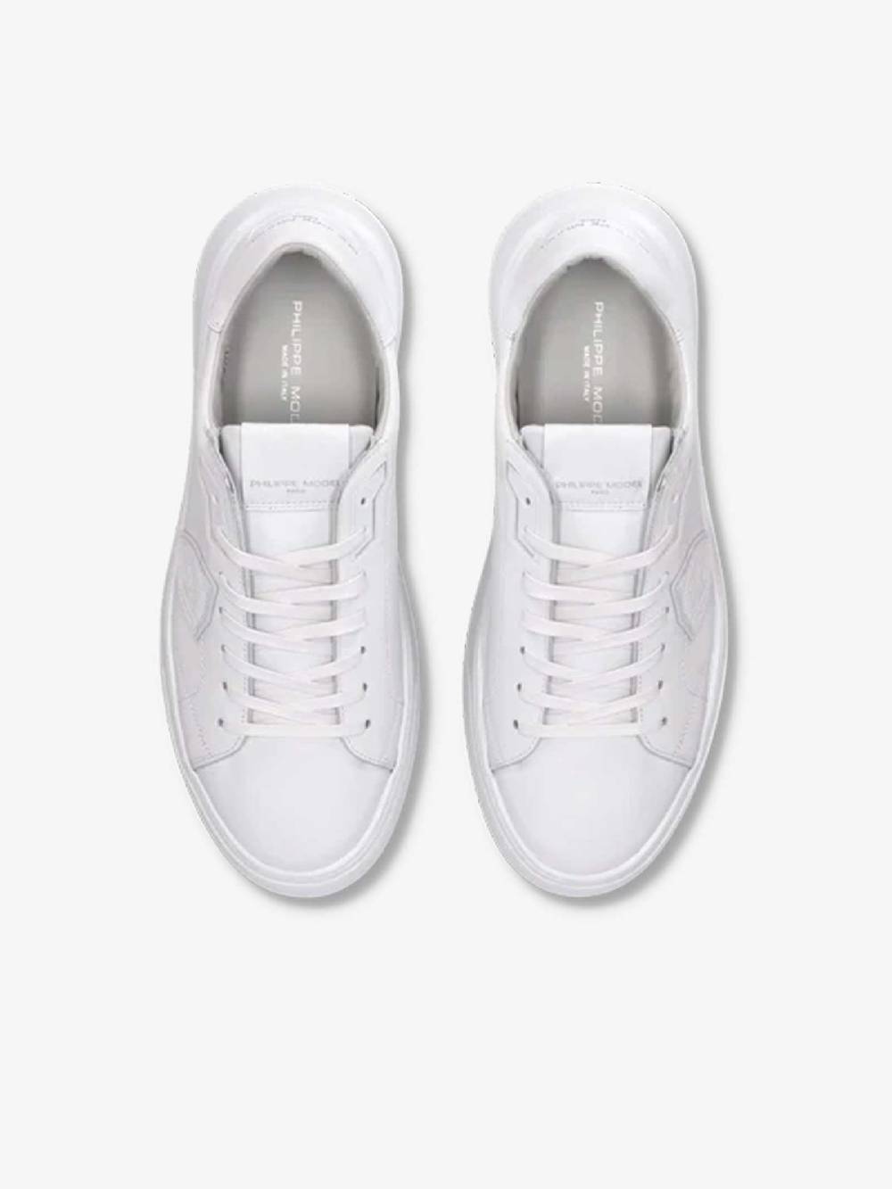 PHILIPPE MODEL Sneakers Temple Low BTLU uomo in pelle bianco Italy