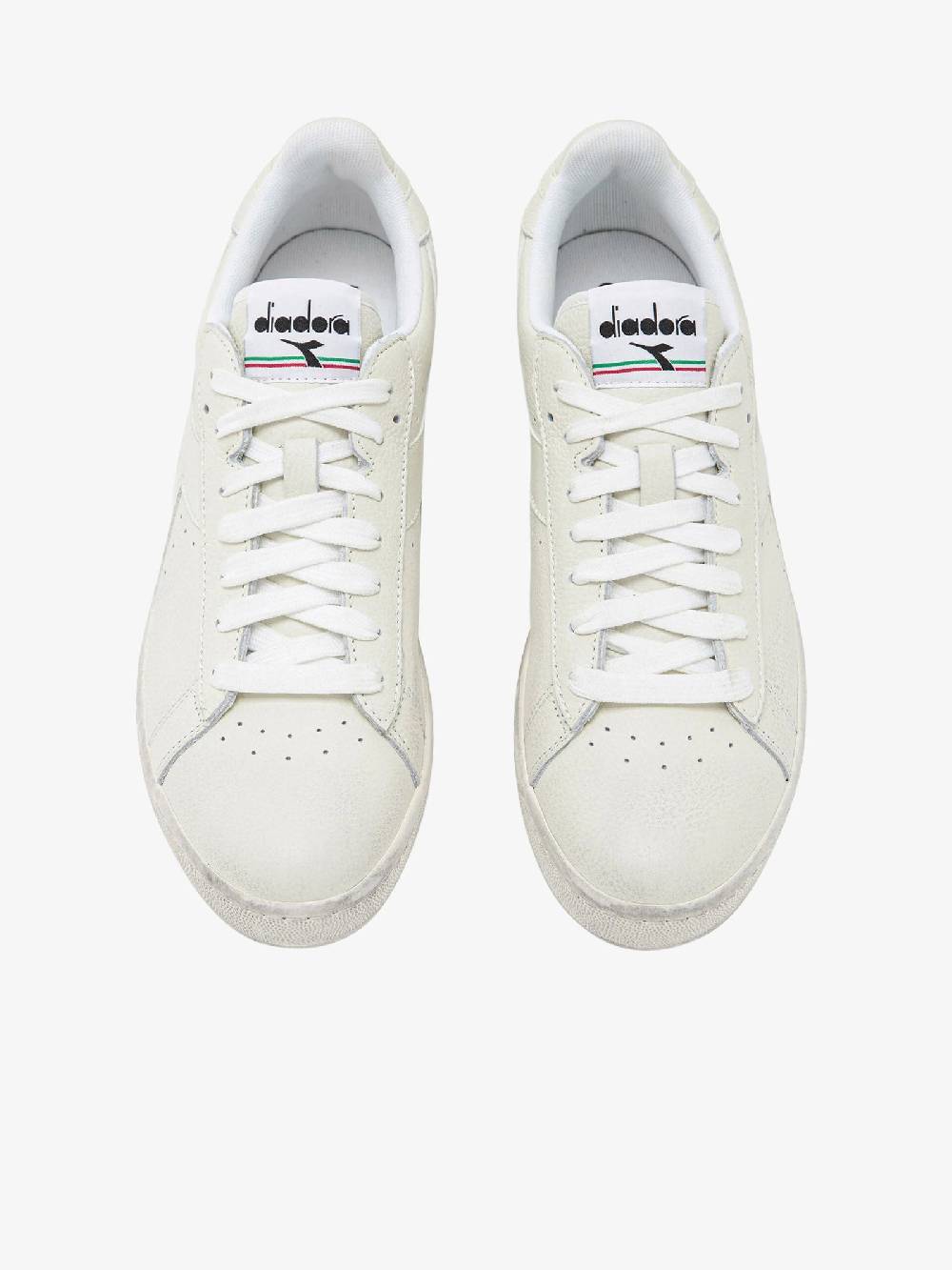 DIADORA Sneakers Game L Low Waxed 501.178301_ uomo in pelle bianco In Linea