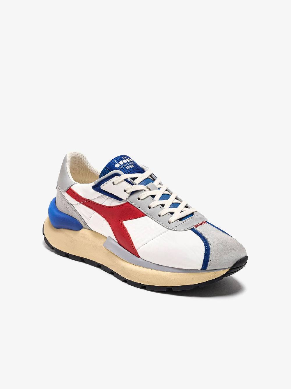 DIADORA Sneakers ELITE 201.180469_ uomo pelle bianco Qualità