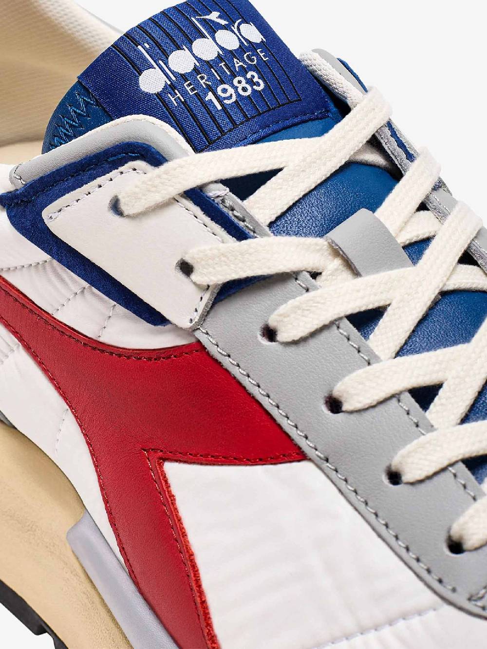DIADORA Sneakers ELITE 201.180469_ uomo pelle bianco Qualità
