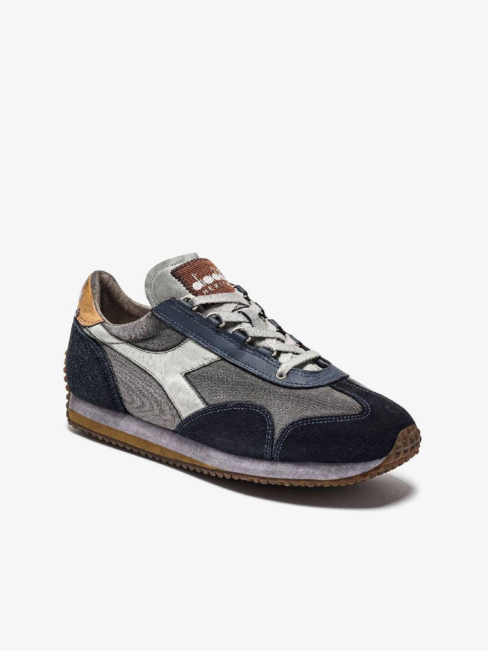 DIADORA Sneakers EQUIPE H DIRTY STONE WASH EVO 201.174736_ uomo pelle blu Vendita