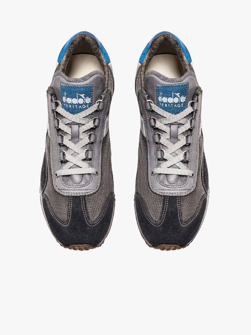 DIADORA Sneakers EQUIPE H DIRTY STONE WASH EVO 201.174736_ uomo pelle grigio Promozione