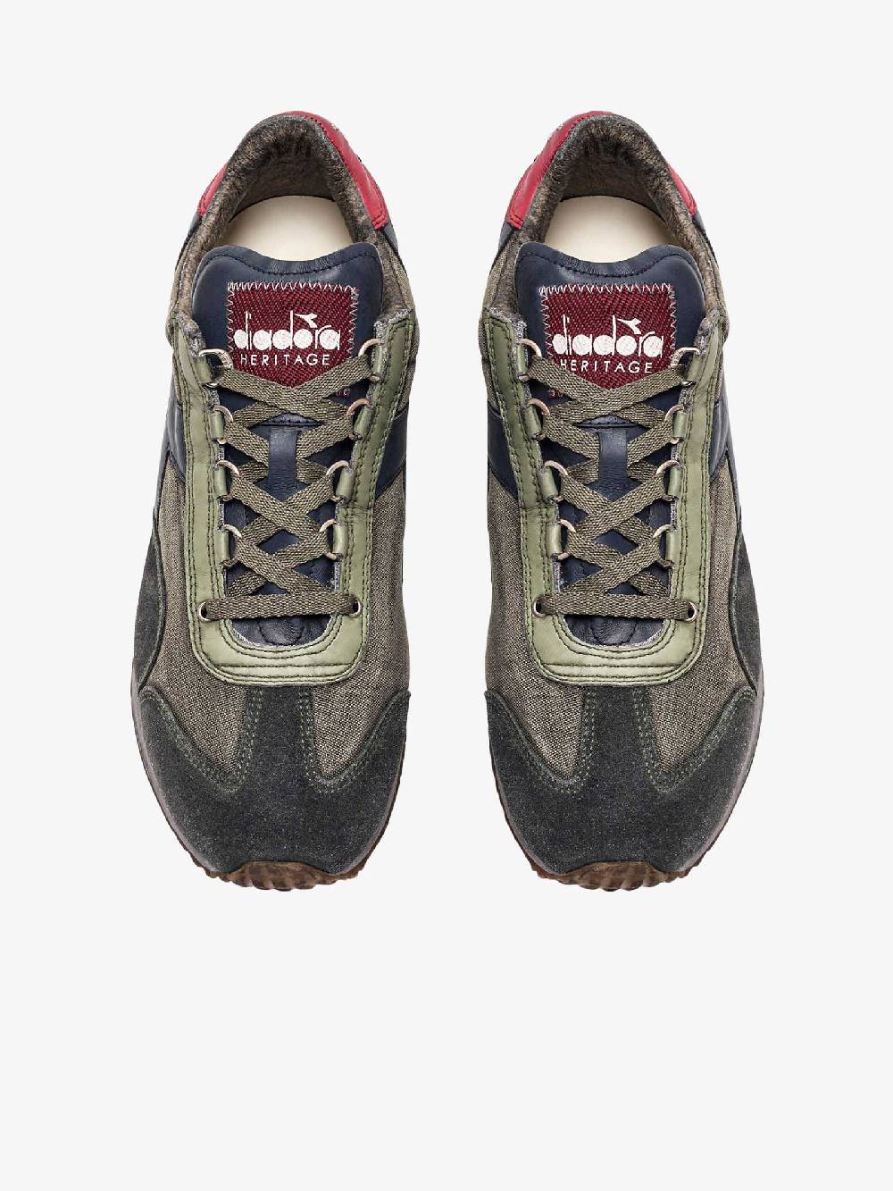 DIADORA Sneakers EQUIPE H DIRTY STONE WASH EVO 201.174736_ uomo pelle multicolor Spedizione Gratuita