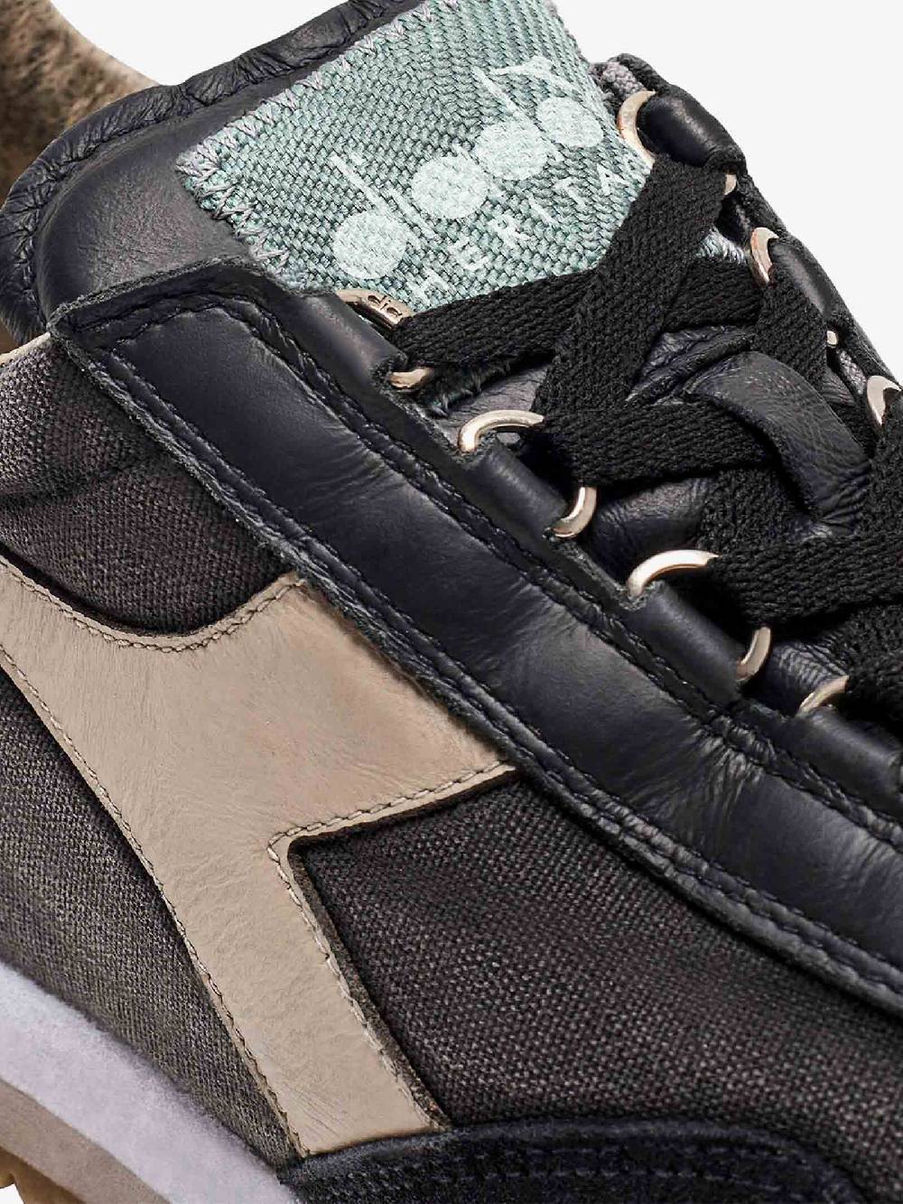 DIADORA Sneakers EQUIPE H DIRTY STONE WASH EVO 201.174736_ uomo pelle nero Pezzi Unici