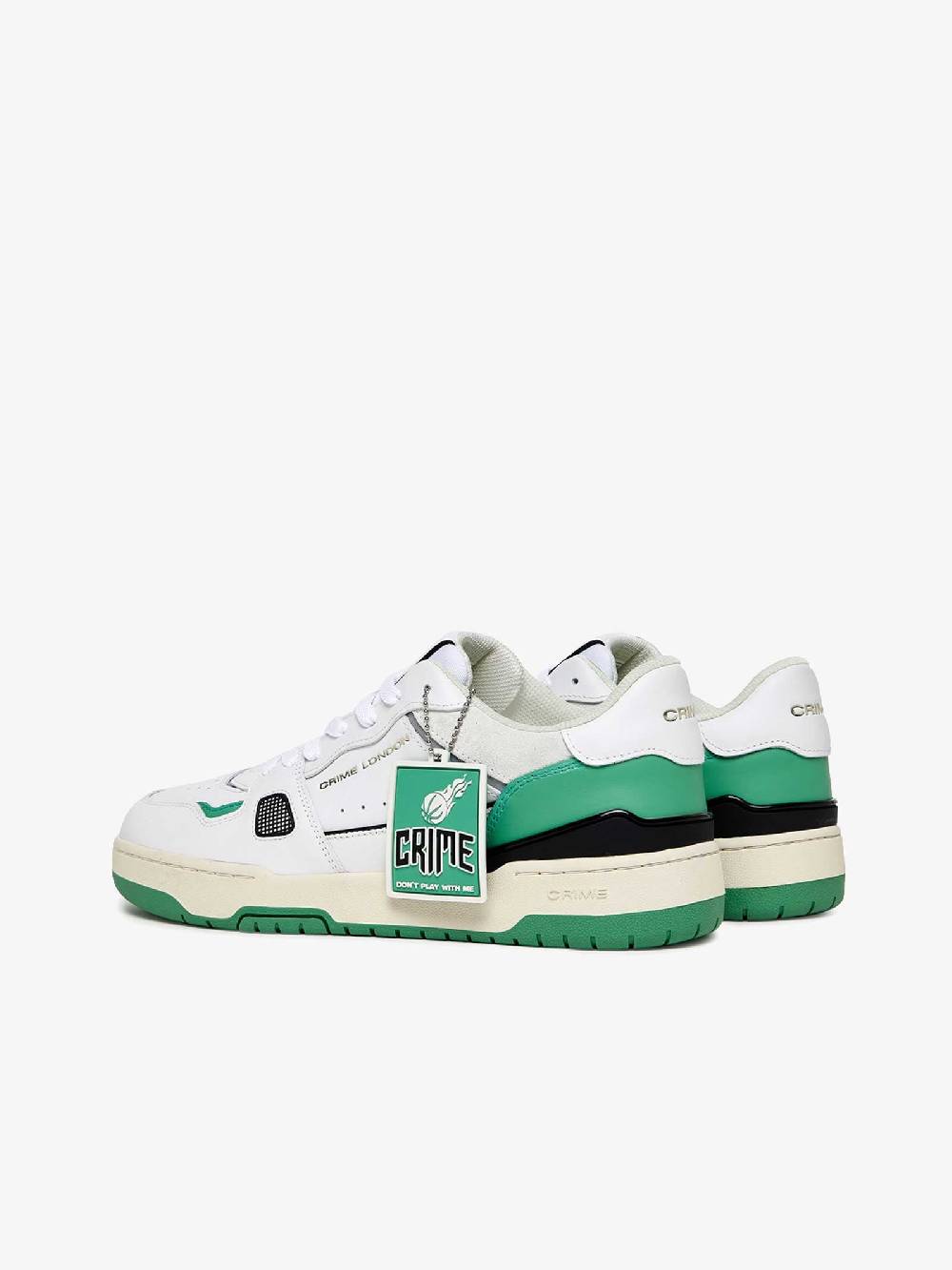 CRIME LONDON Sneakers OffCourt 17300PP6 uomo in pelle verde Soddisfazione Garantita