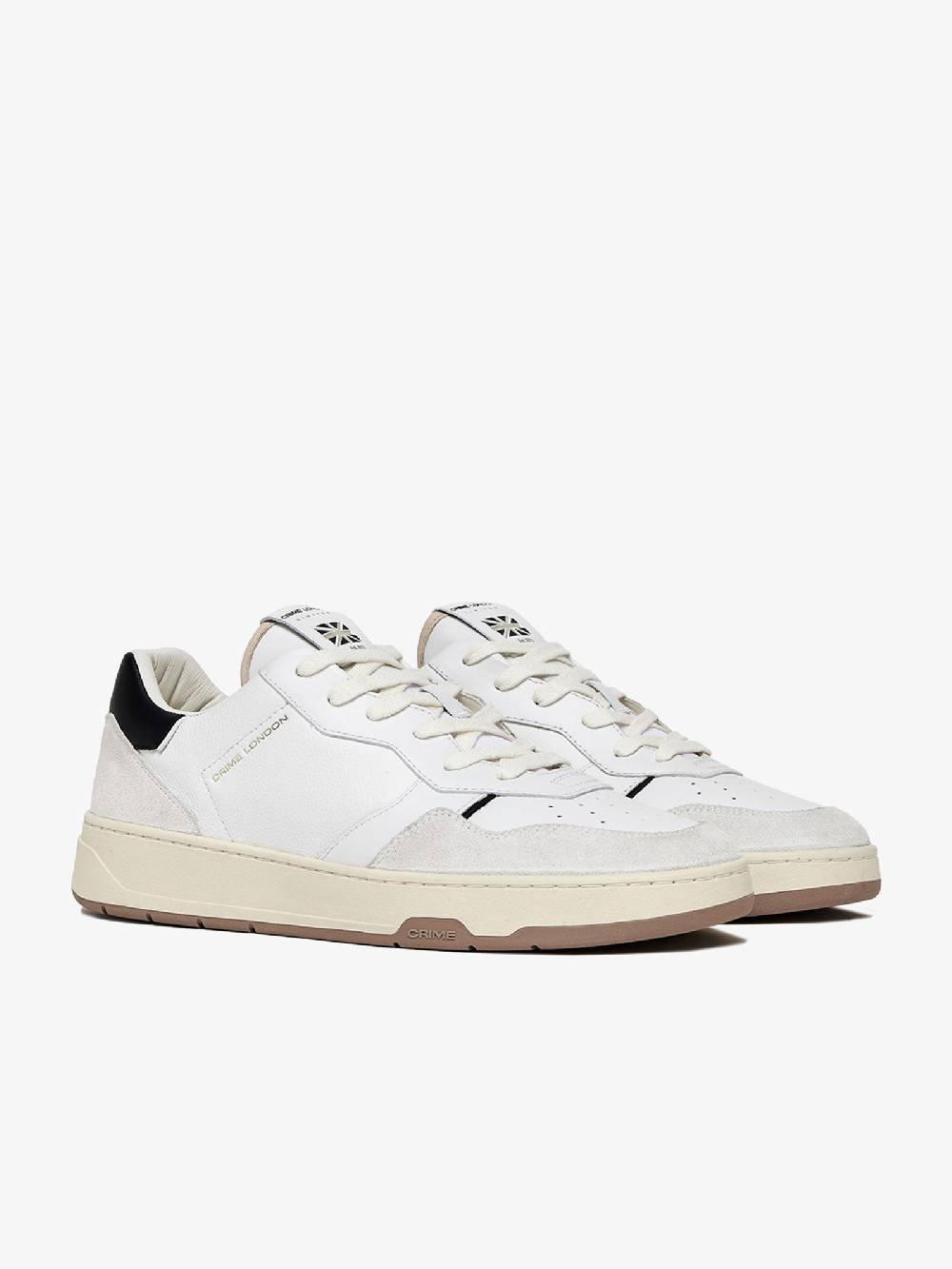 CRIME LONDON Sneakers Timeless 17201PP6 uomo in pelle bianco Qualità Garantita