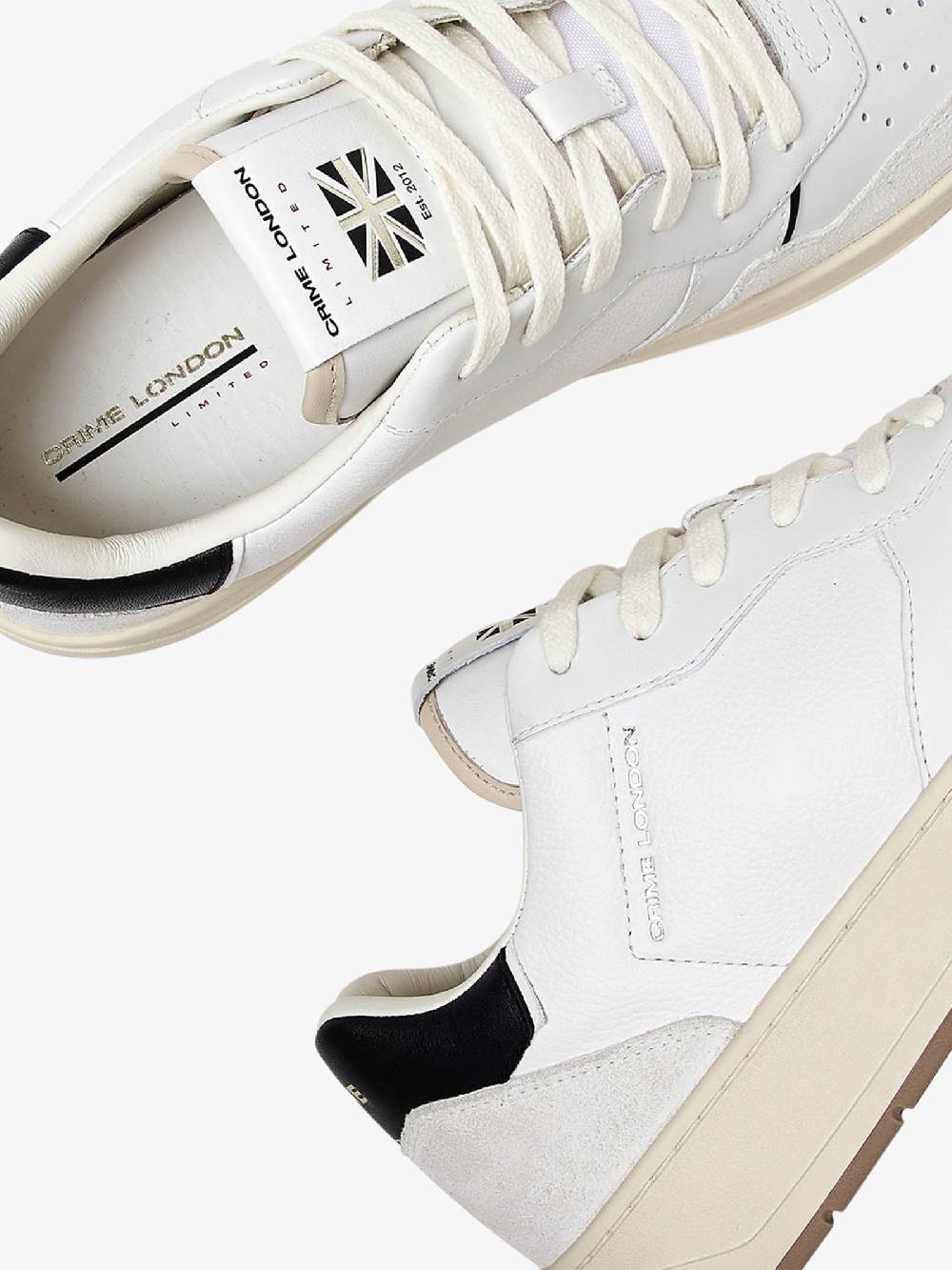CRIME LONDON Sneakers Timeless 17201PP6 uomo in pelle bianco Qualità Garantita