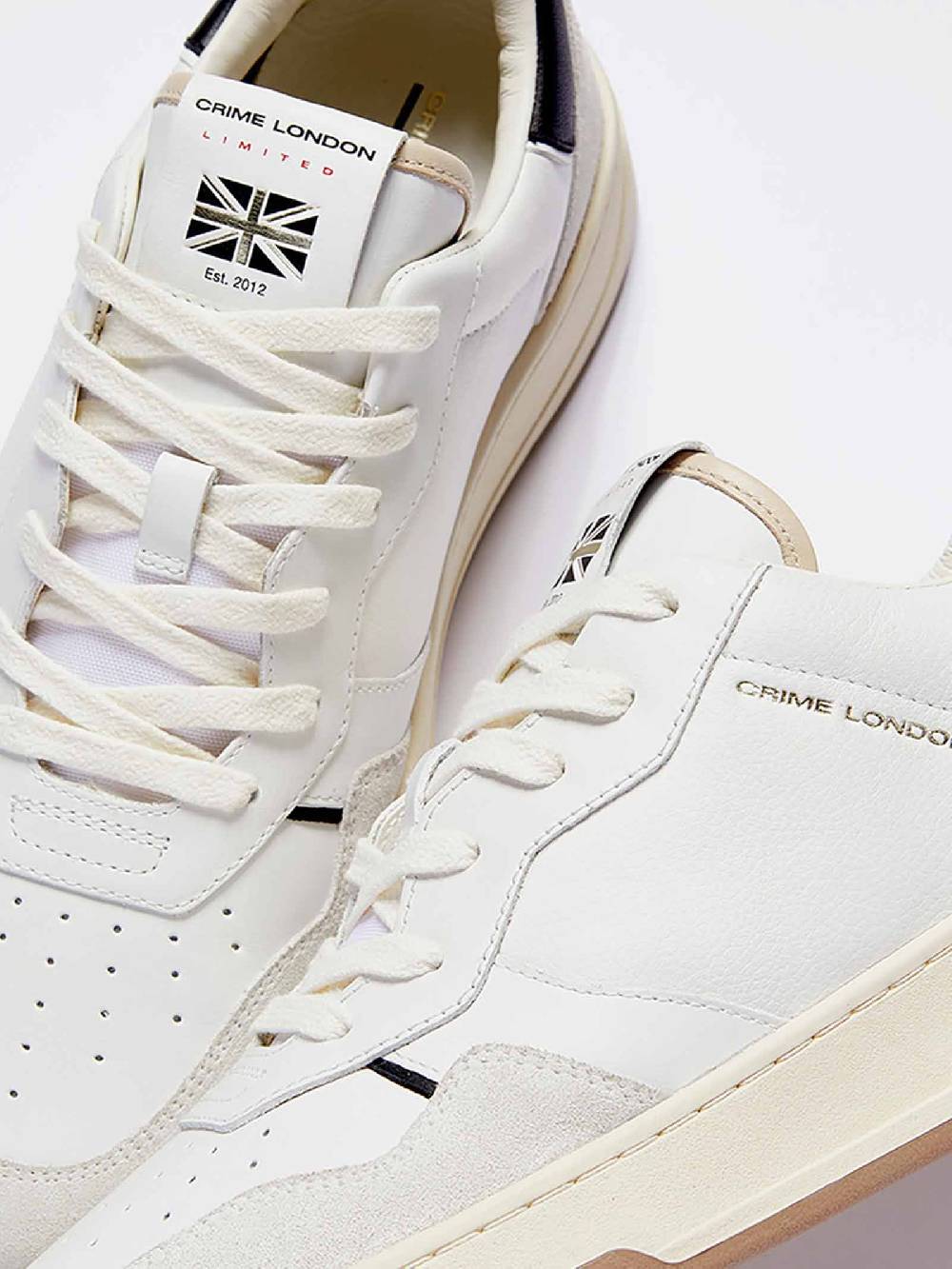 CRIME LONDON Sneakers Timeless 17201PP6 uomo in pelle bianco Qualità Garantita