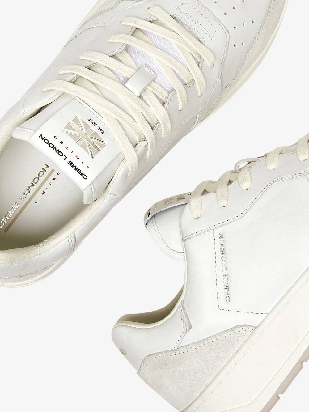 CRIME LONDON Sneakers Timeless 17200PP6 uomo in pelle bianco Negozi Online