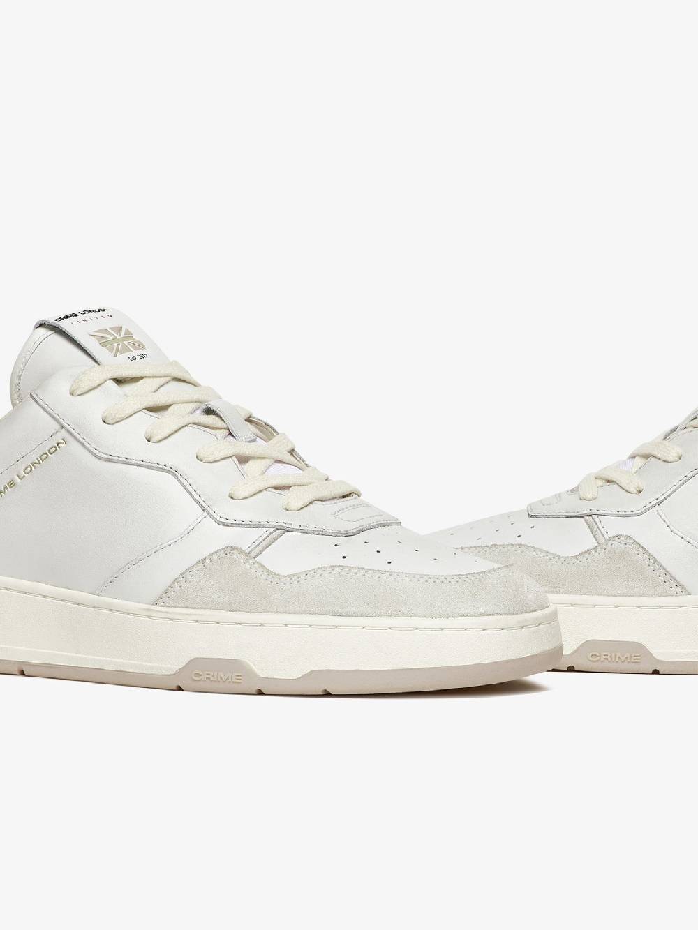 CRIME LONDON Sneakers Timeless 17200PP6 uomo in pelle bianco Negozi Online