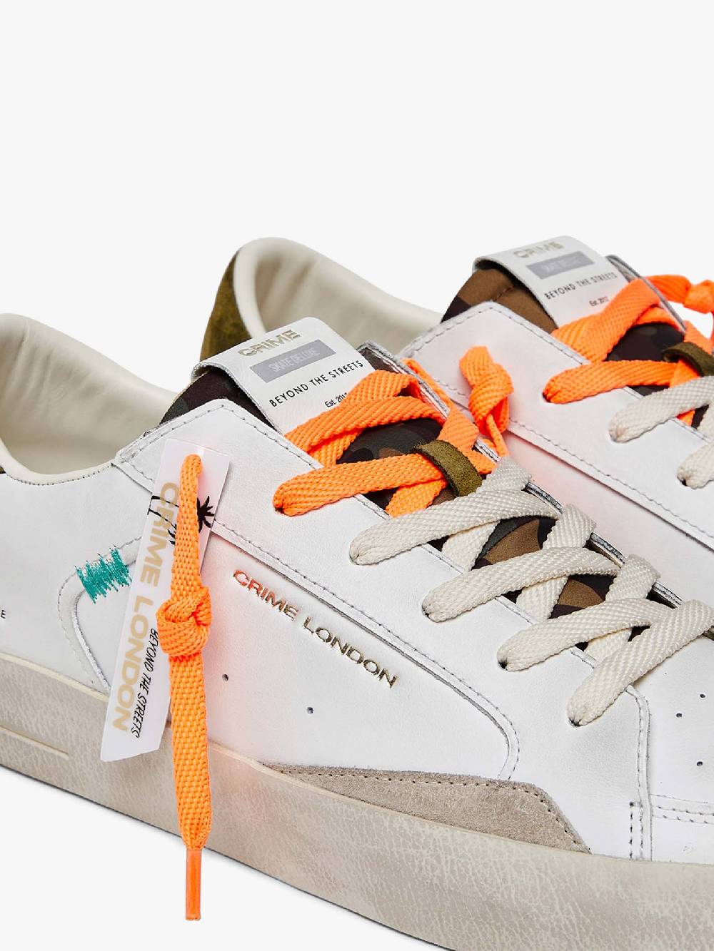 CRIME LONDON Sneakers Sk8Deluxe 17104PP6 uomo in pelle bianco Acquista Ora