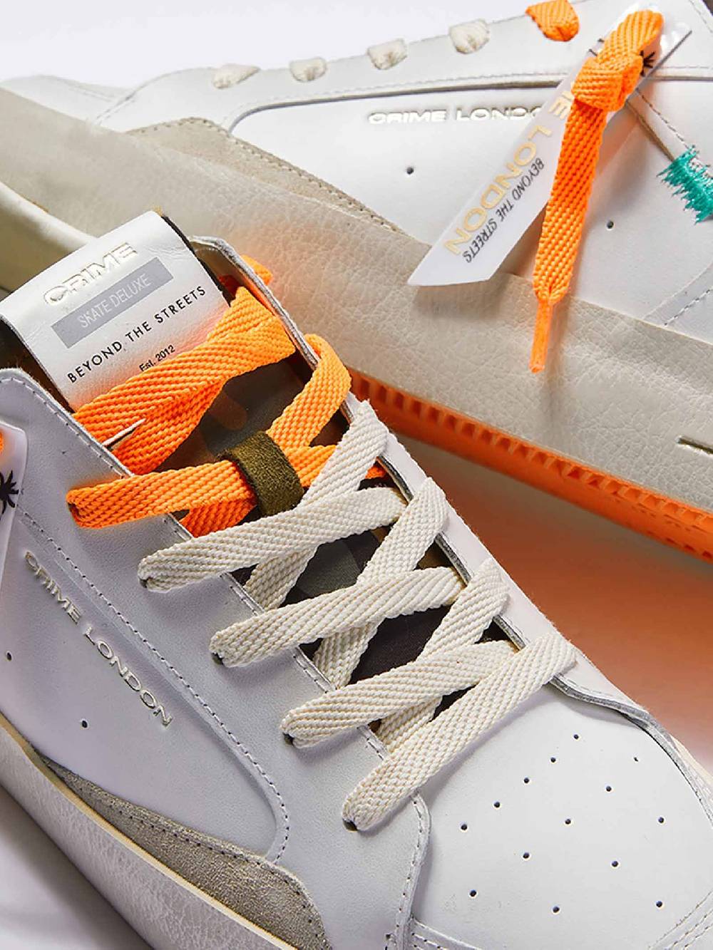 CRIME LONDON Sneakers Sk8Deluxe 17104PP6 uomo in pelle bianco Acquista Ora
