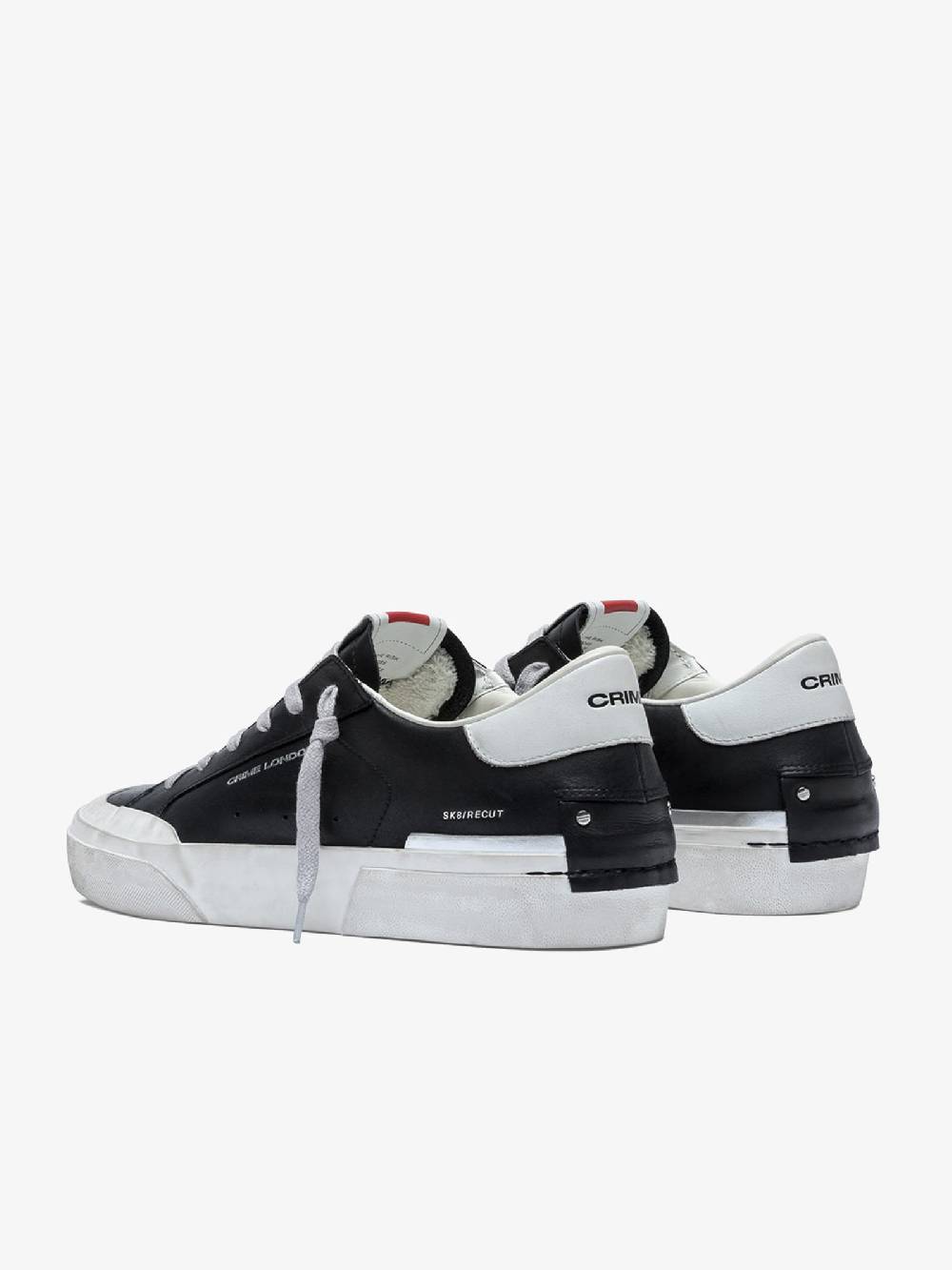 CRIME LONDON Sneakers Recut 17050PP6 uomo in pelle nero Promozione Limitata