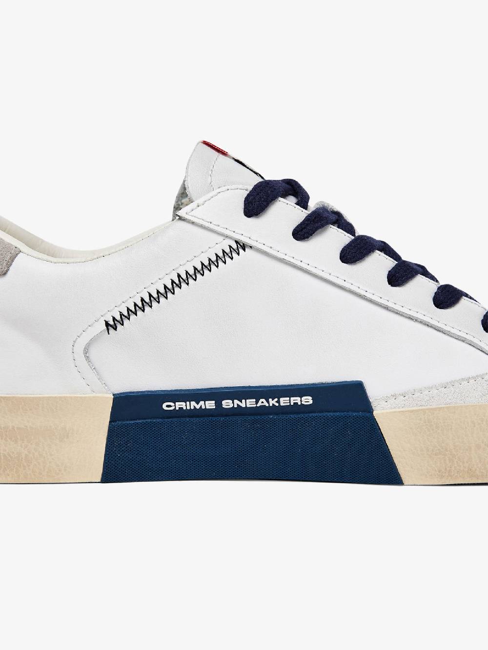 CRIME LONDON Sneakers Distressed 17002PP6 uomo in pelle bianco Fino Al -60%