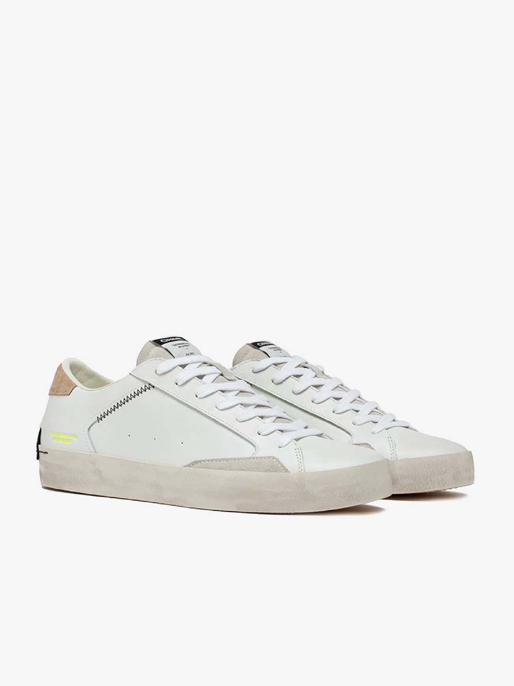 CRIME LONDON Sneakers Distressed 17001PP6 uomo in pelle bianco Shopping Online