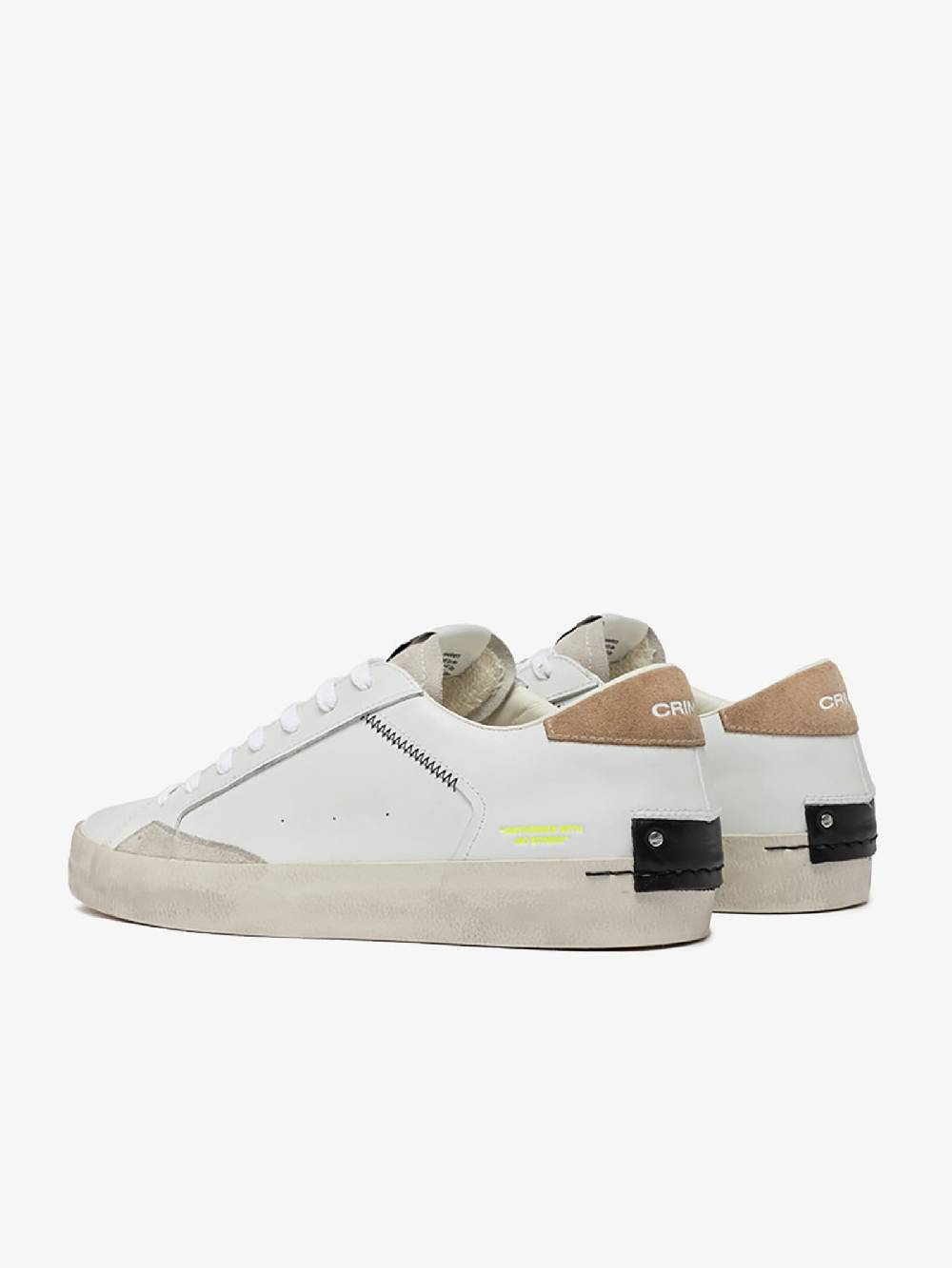 CRIME LONDON Sneakers Distressed 17001PP6 uomo in pelle bianco Shopping Online