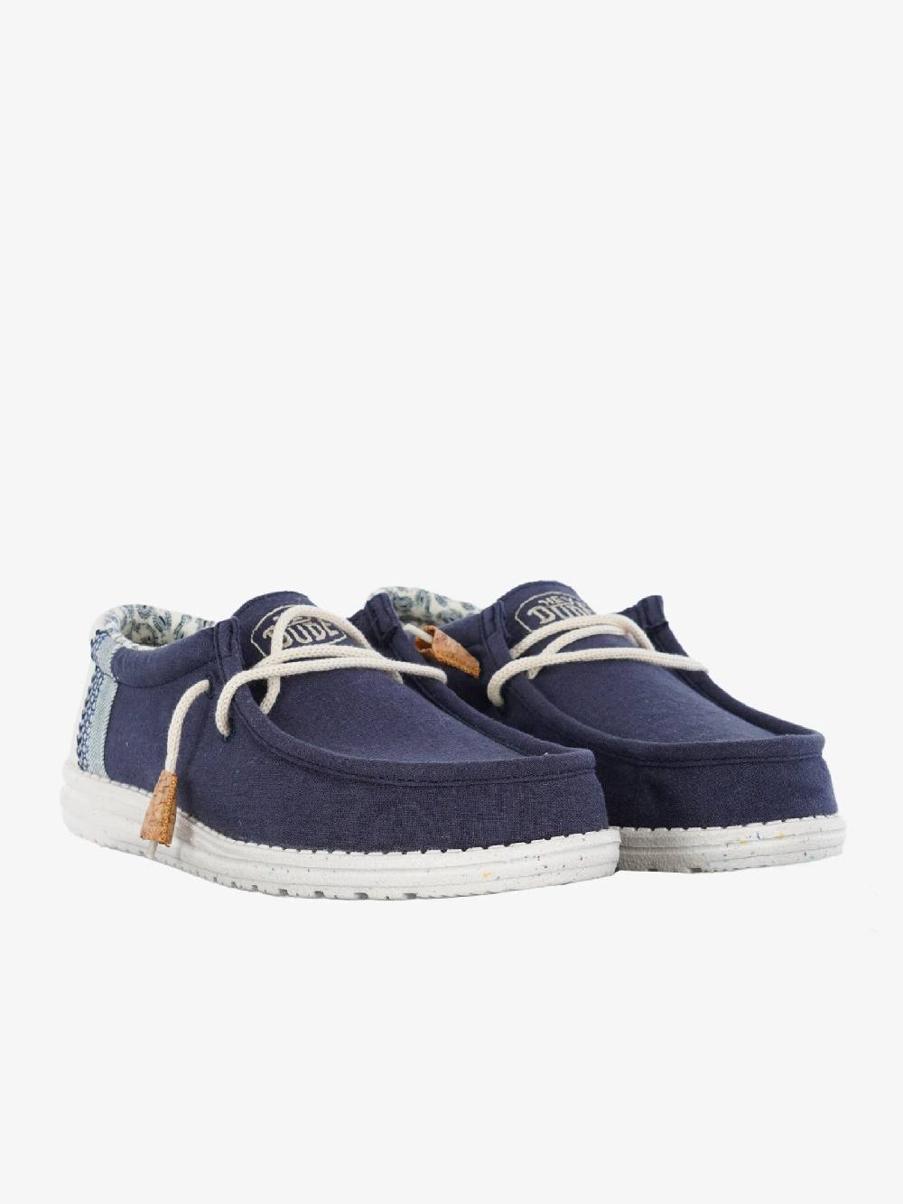 HEY DUDE Mocassini Wally Break Stitch uomo blu Italy