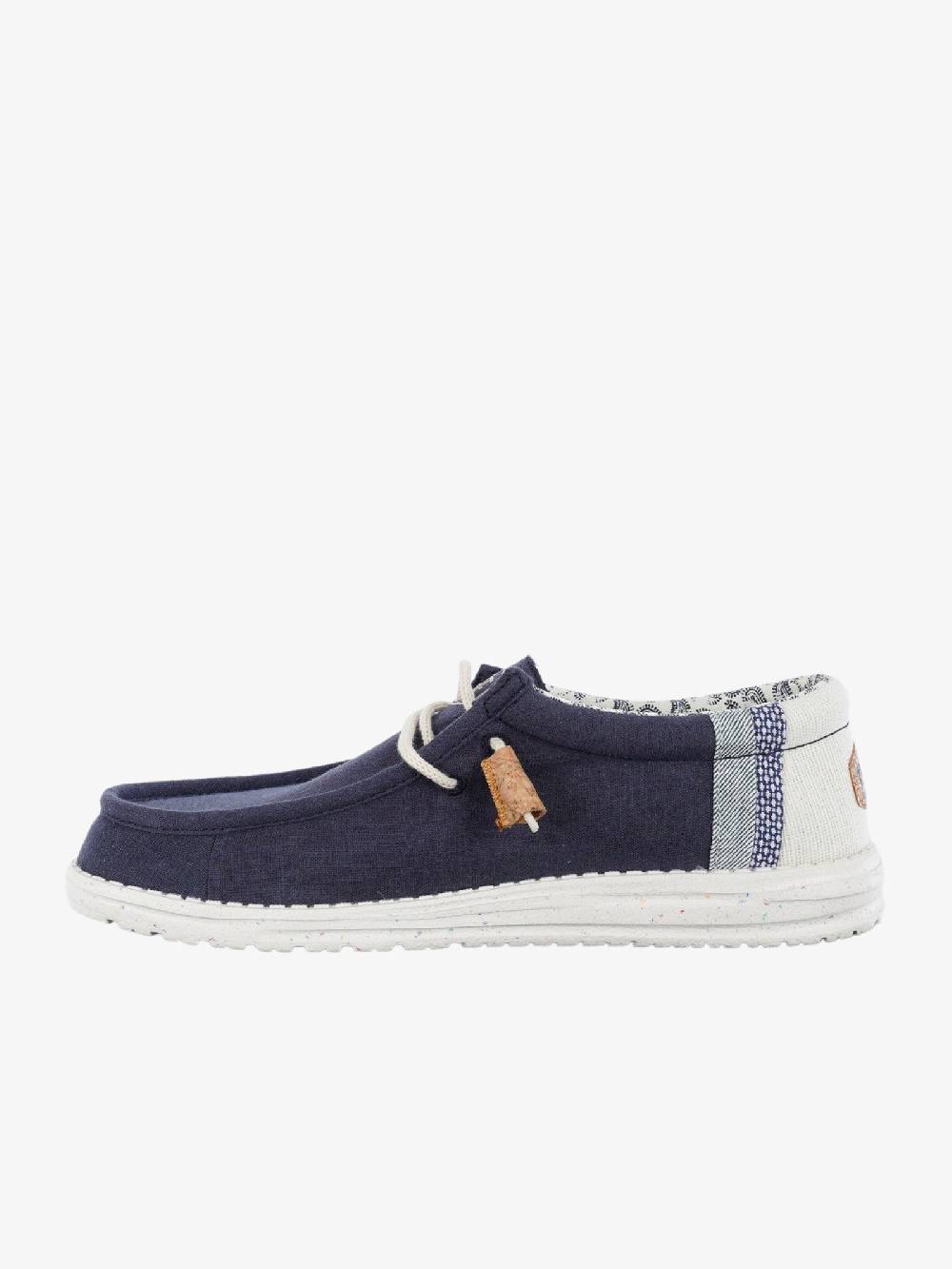 HEY DUDE Mocassini Wally Break Stitch uomo blu Italy
