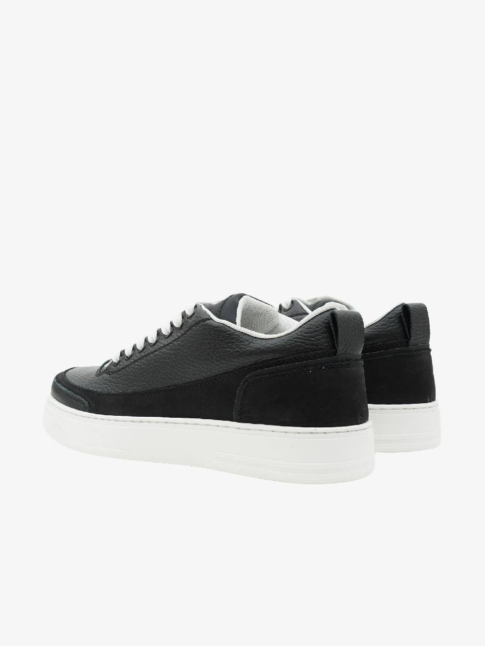 ANDREWE Sneakers MS300 uomo in pelle bottalata nera Soddisfazione Garantita