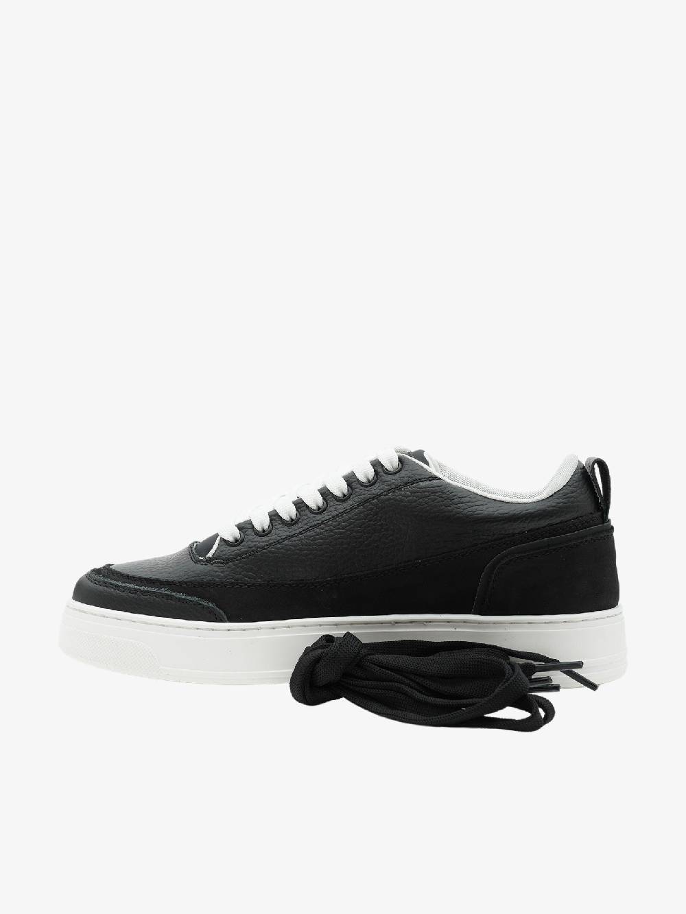 ANDREWE Sneakers MS300 uomo in pelle bottalata nera Soddisfazione Garantita