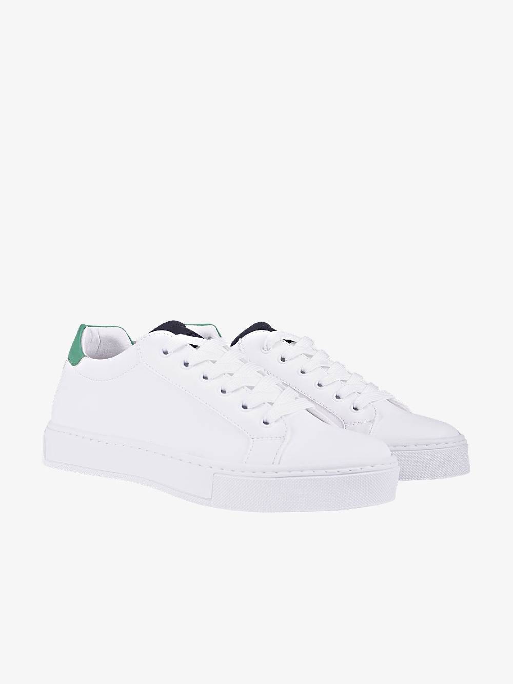 ANDREWE Scarpe basse in pelle uomo bianche Sottocosto
