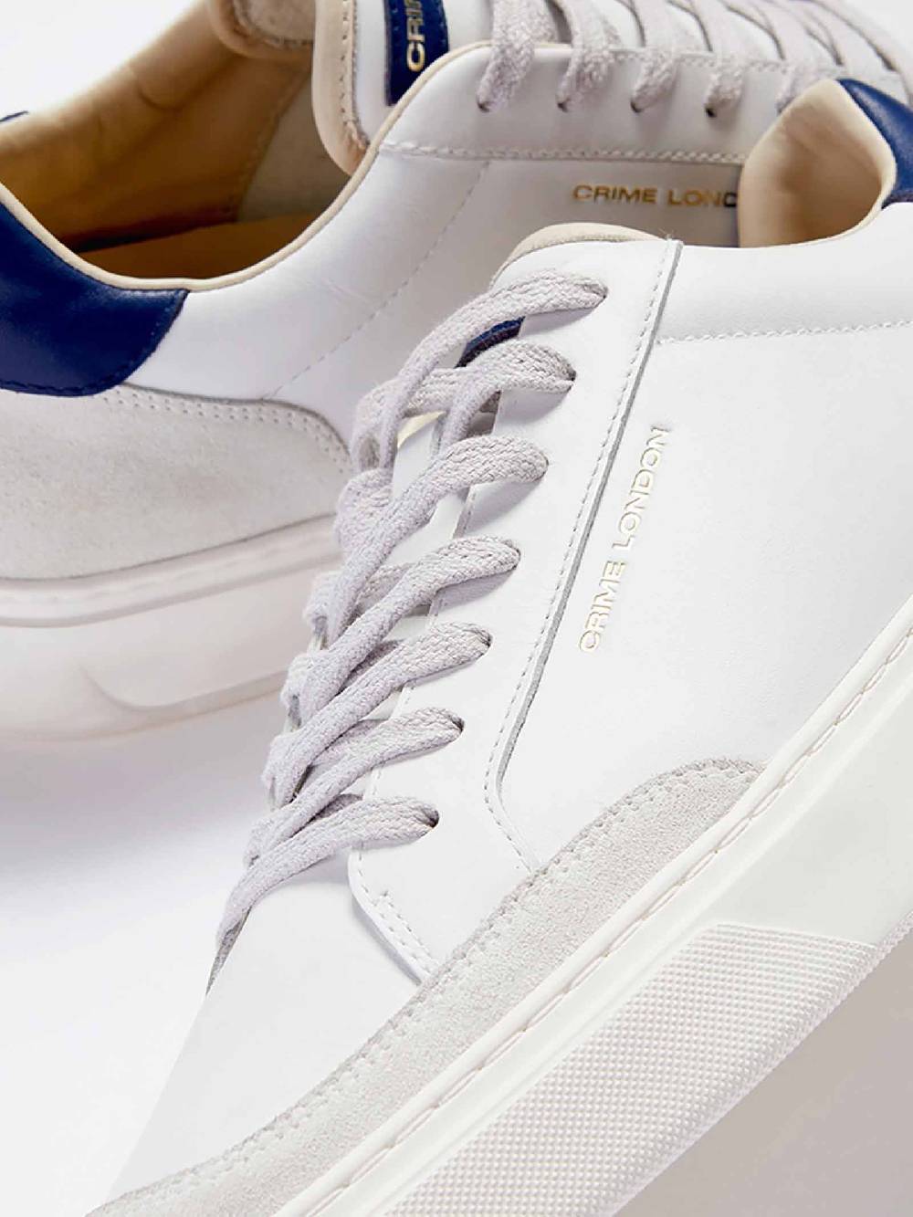 CRIME LONDON Sneakers ECLIPSE 17673PP6 uomo pelle bianco Fino Al -60%