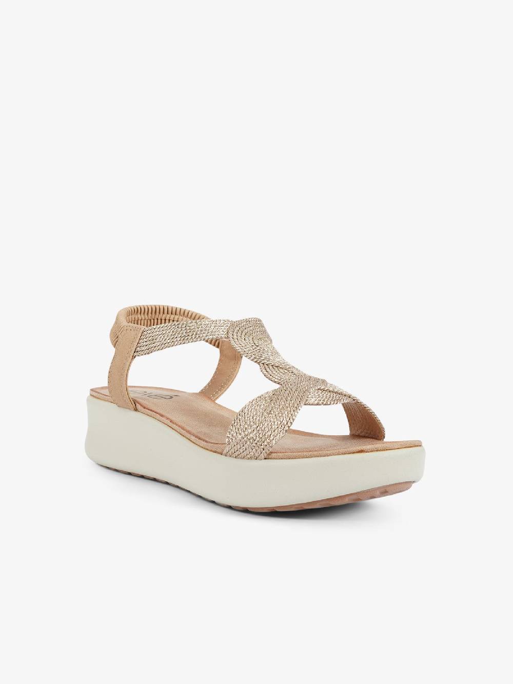 EXE' Sandali con zeppa con strass BZX23170 donna oro In Vendita