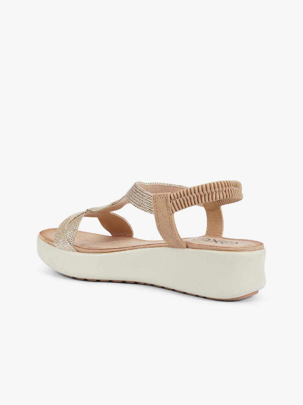 EXE' Sandali con zeppa con strass BZX23170 donna oro In Vendita