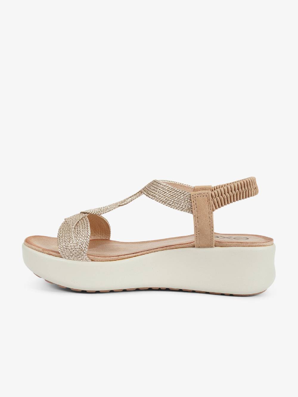 EXE' Sandali con zeppa con strass BZX23170 donna oro In Vendita