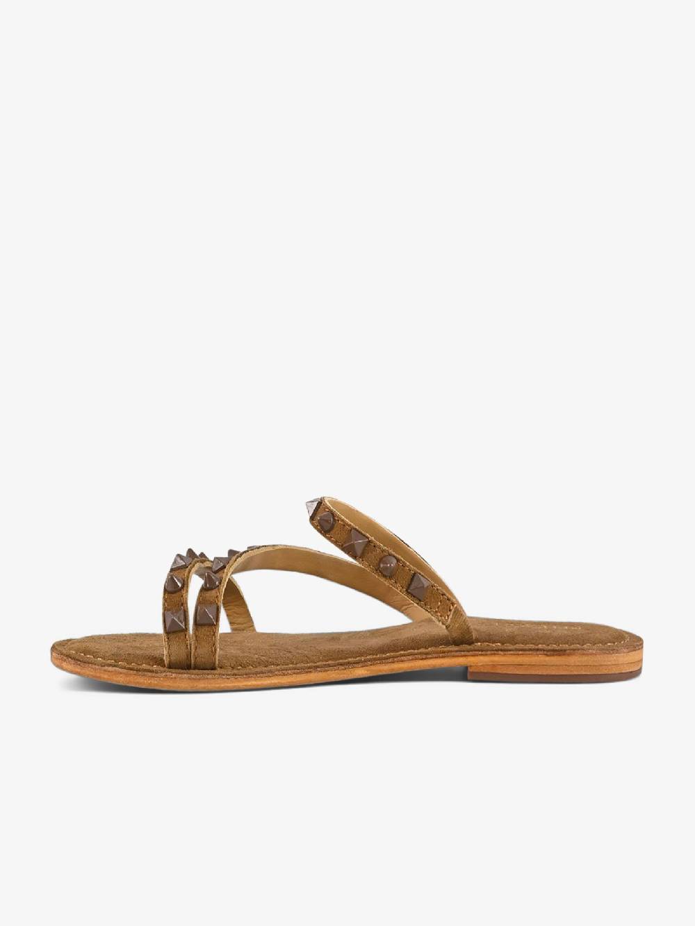 CB FUSION Sandali bassi con fascie e borchie piramidali CBF.R224004 donna pelle marrone Nuova