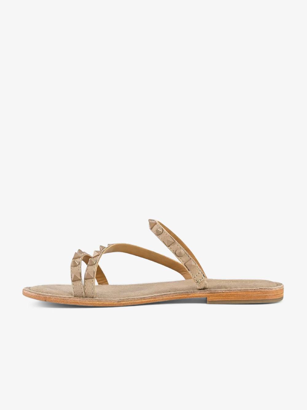 CB FUSION Sandali bassi con fascie e borchie piramidali CBF.R224004 donna pelle beige Moda