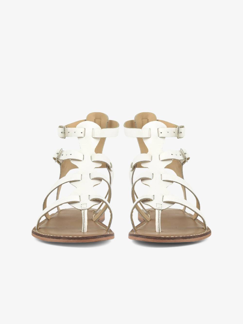 CB FUSION Sandali bassi gladiatore CBF.R221009 donna pelle bianco Italia