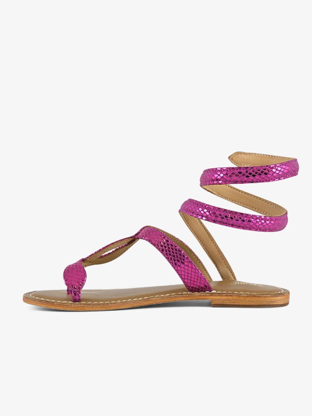 CB FUSION Sandali bassi wrap up laminato CBF.R217037 donna pelle fucsia Qualità