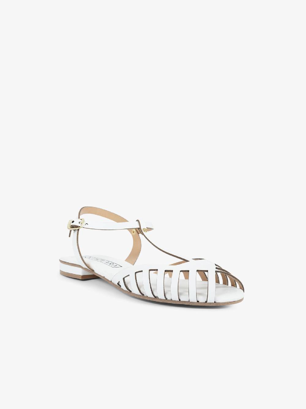 AQUACLARA Sandali bassi STROMBOLI-20 donna pelle bianco Spedizione Gratuita