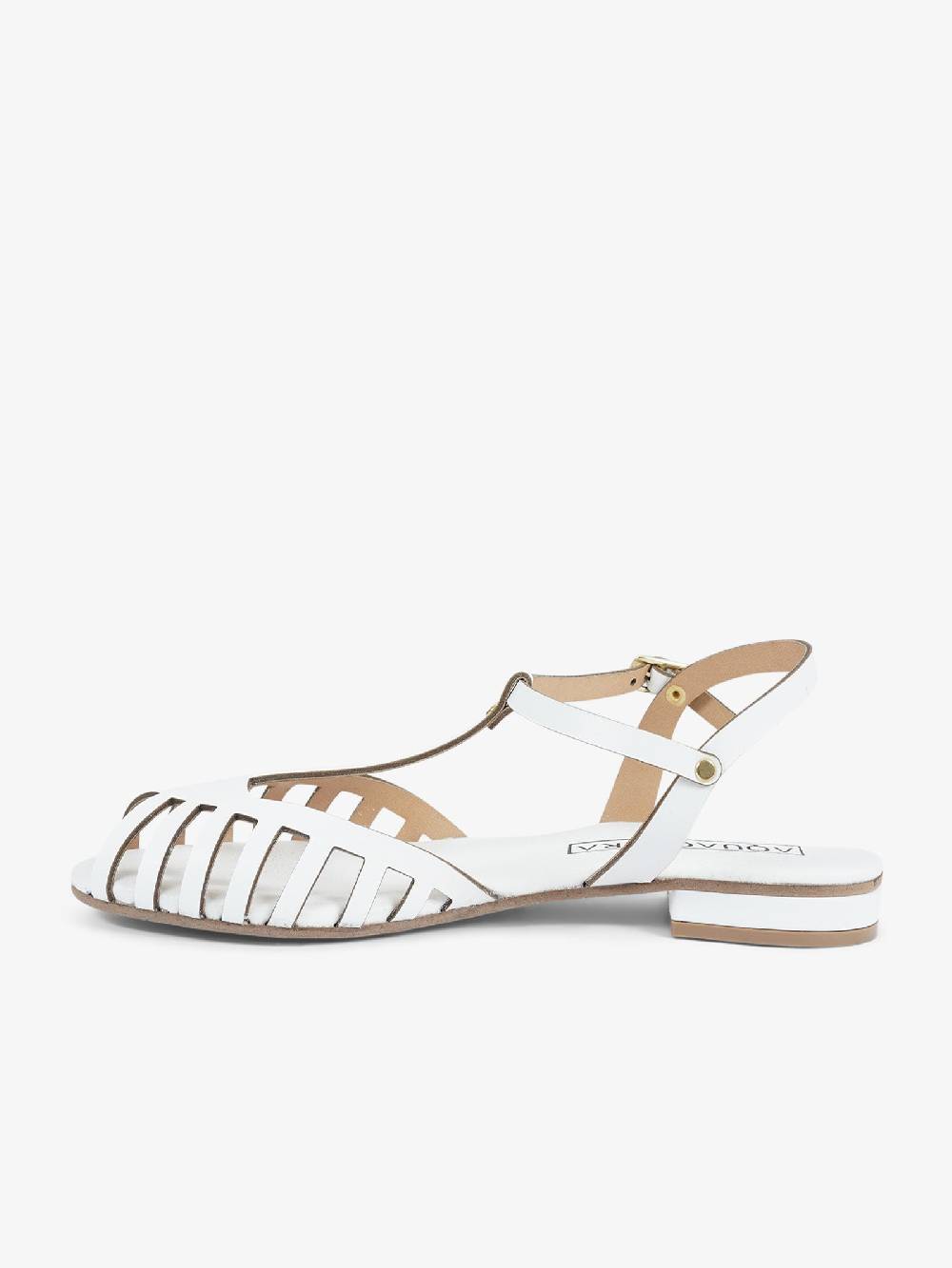 AQUACLARA Sandali bassi STROMBOLI-20 donna pelle bianco Spedizione Gratuita