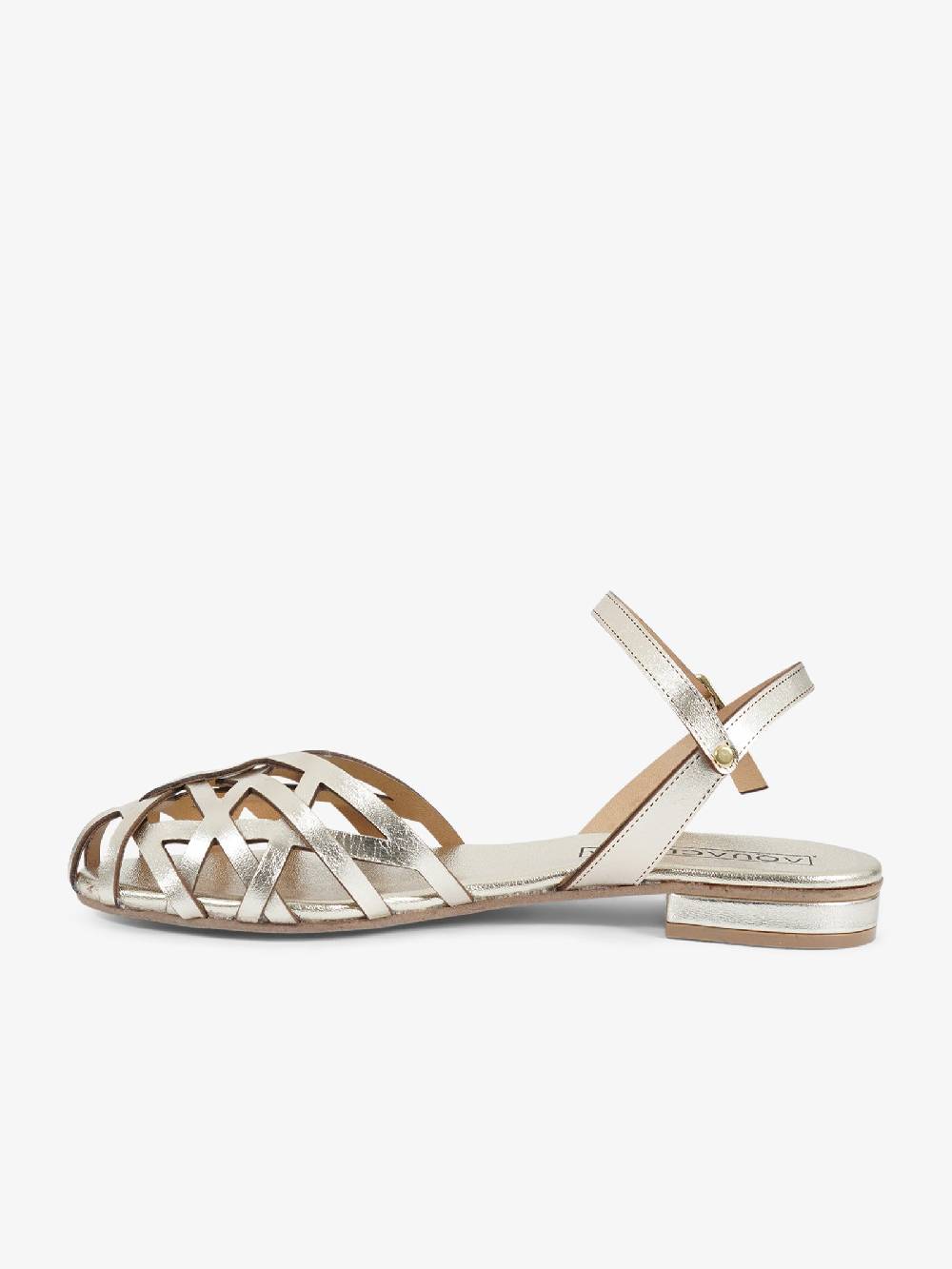 AQUACLARA Sandali bassi ITACA-20 donna pelle oro Qualità Garantita