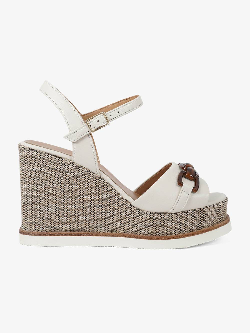 SORELLI Sandali con zeppa Vale 2165/VALE/XLG donna pelle panna