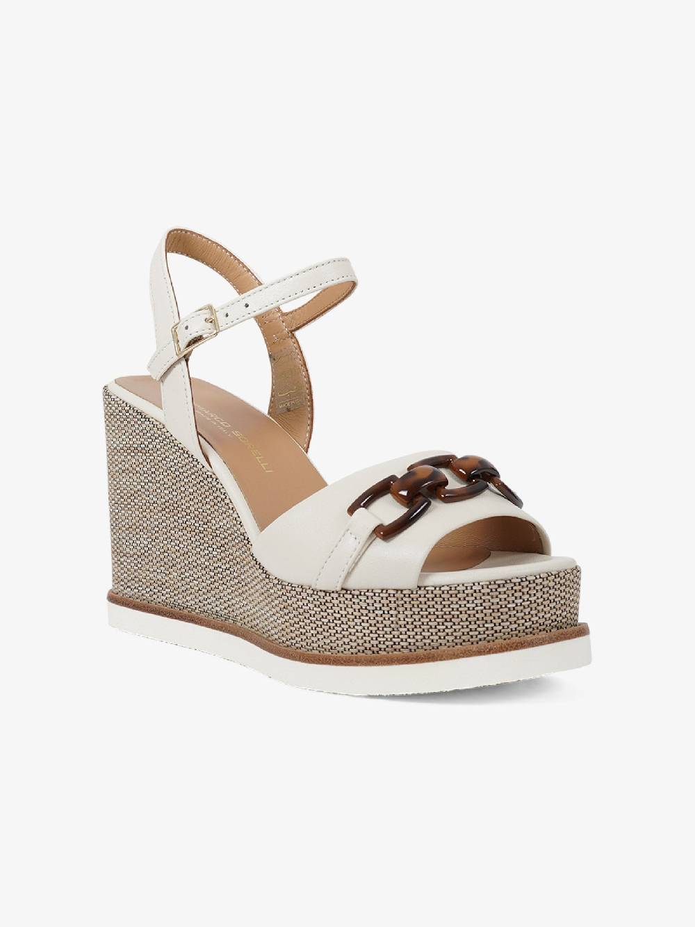 SORELLI Sandali con zeppa Vale 2165/VALE/XLG donna pelle panna Vendita Calda