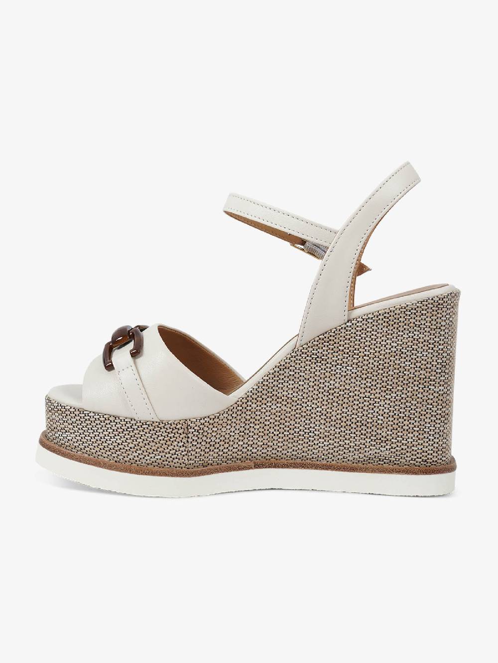 SORELLI Sandali con zeppa Vale 2165/VALE/XLG donna pelle panna Vendita Calda