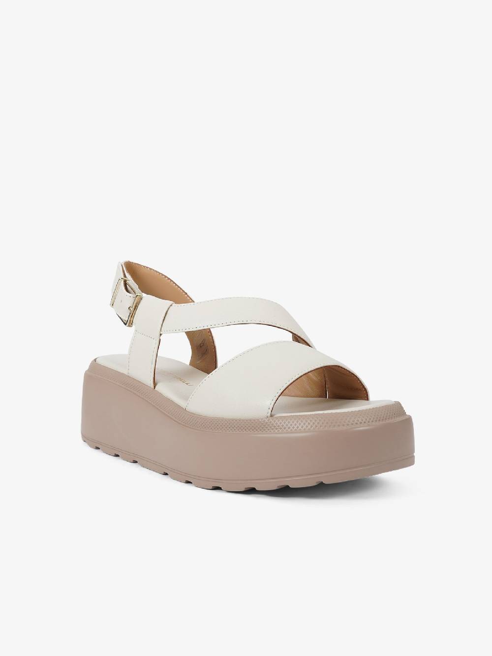 SORELLI Sandali con zeppa Fly 2108/FLY donna pelle panna Saldi Di Fabbrica