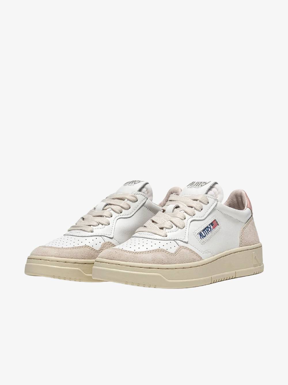 AUTRY Sneakers AULW donna in pelle bianco/rosa 2025
