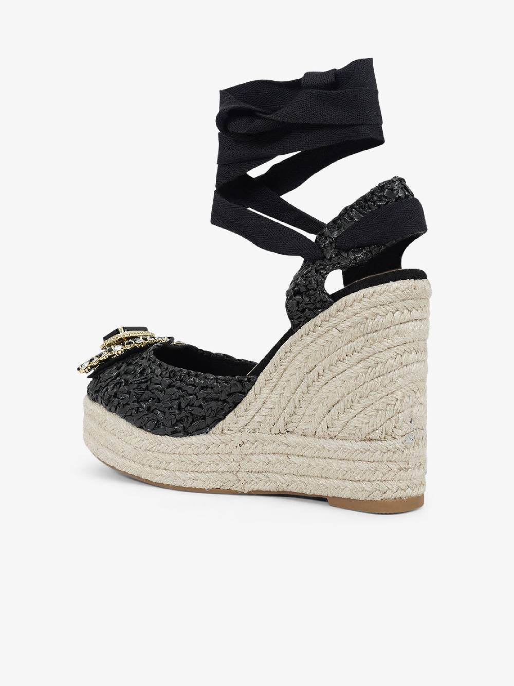 EXE' Espadrillas 23105-23 donna rafia nero Fino Al -60%
