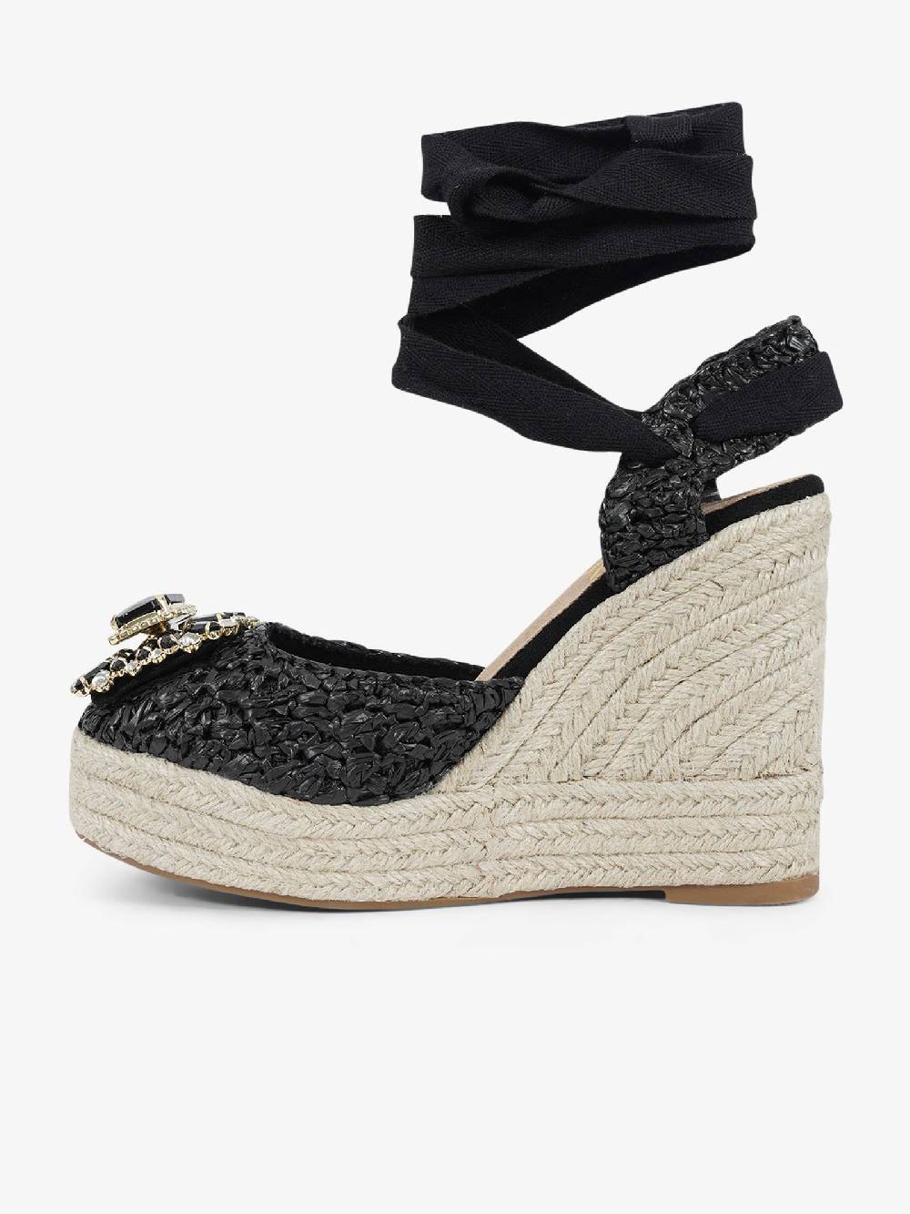 EXE' Espadrillas 23105-23 donna rafia nero Fino Al -60%