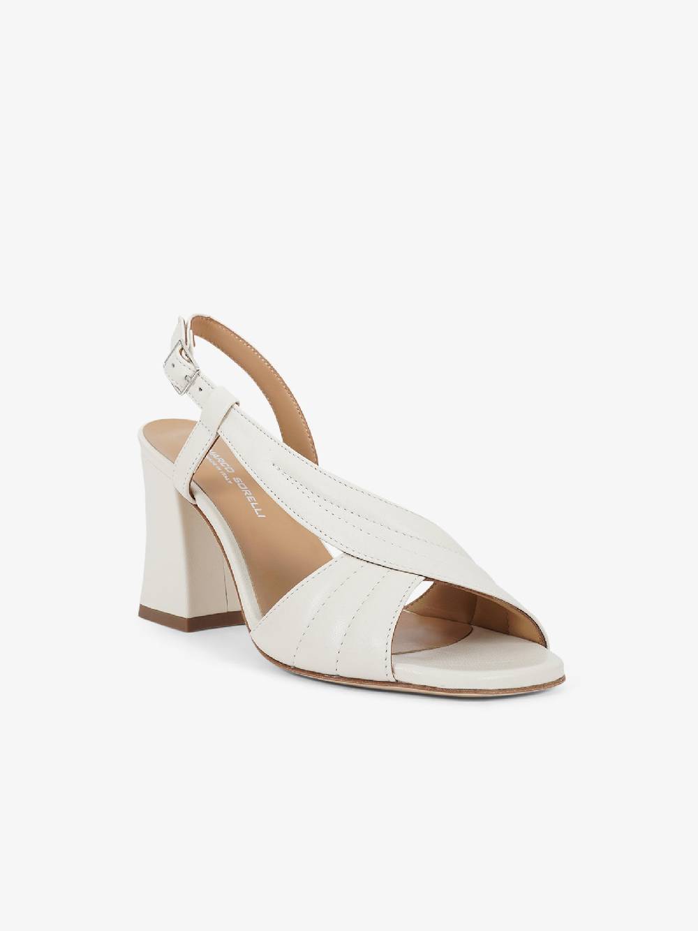 SORELLI Sandali con tacco 2169/ALBA donna pelle panna Affare Del Giorno